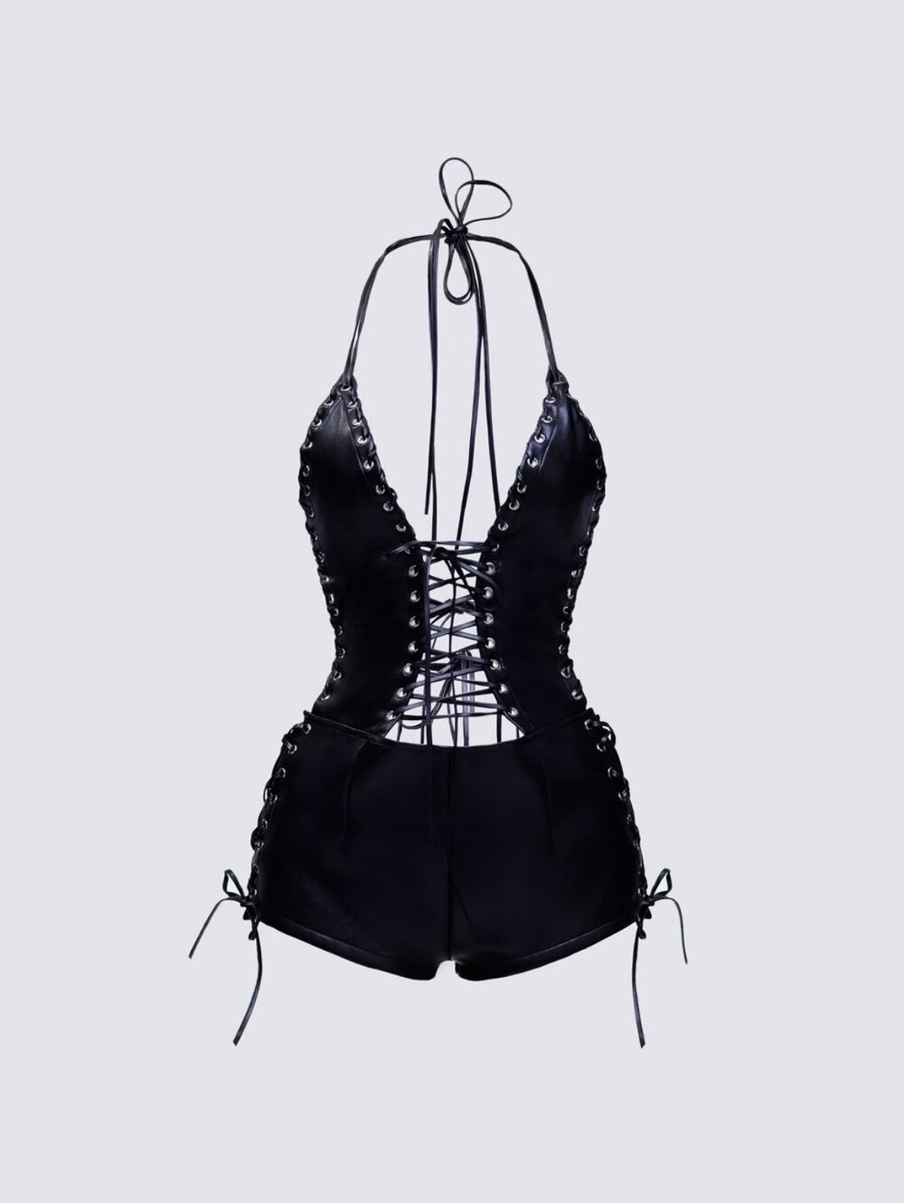 Finesse Solan Black Vegan Leather Lace Up Pla/Size M/MSRP $78